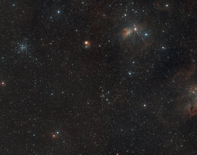 Ключевой элемент жизни обнаружен в межзвездном облаке рядом с новорожденной звездой. Так выглядит область AFGL 5142, в которой была обнаружена молодая звезда. Фото.