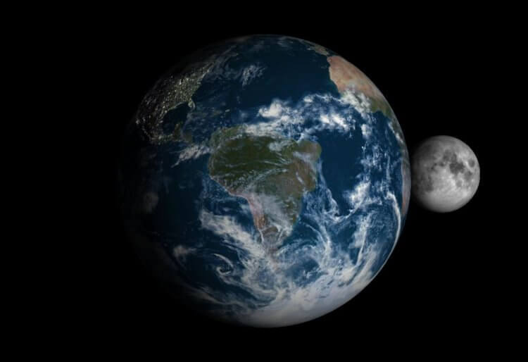 Самые странные планеты во Вселенной. Из-за гравитационного воздействия Земли Луна повернута к нашей планете лишь одной своей стороной. Фото.