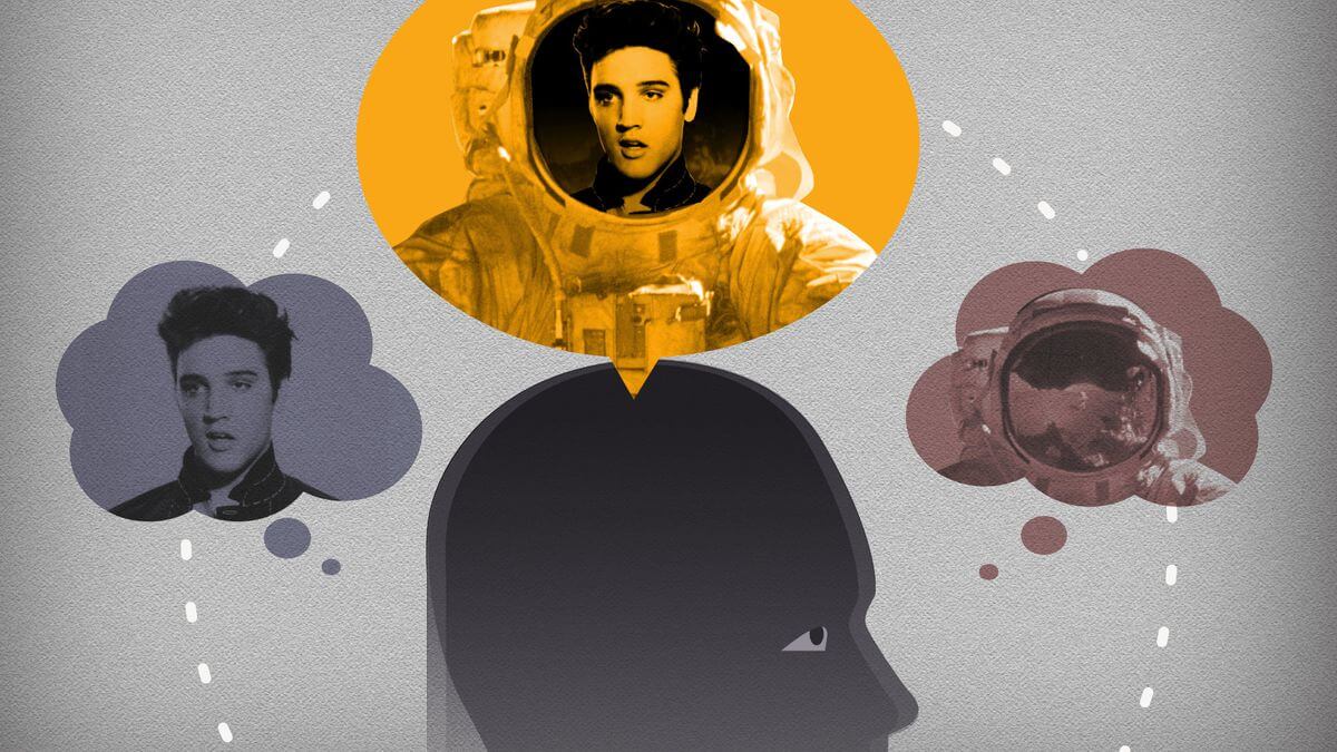 Существуют люди, которые уверены в том, что видели как Элвис Пресли улетел на летающей тарелке. Фото.