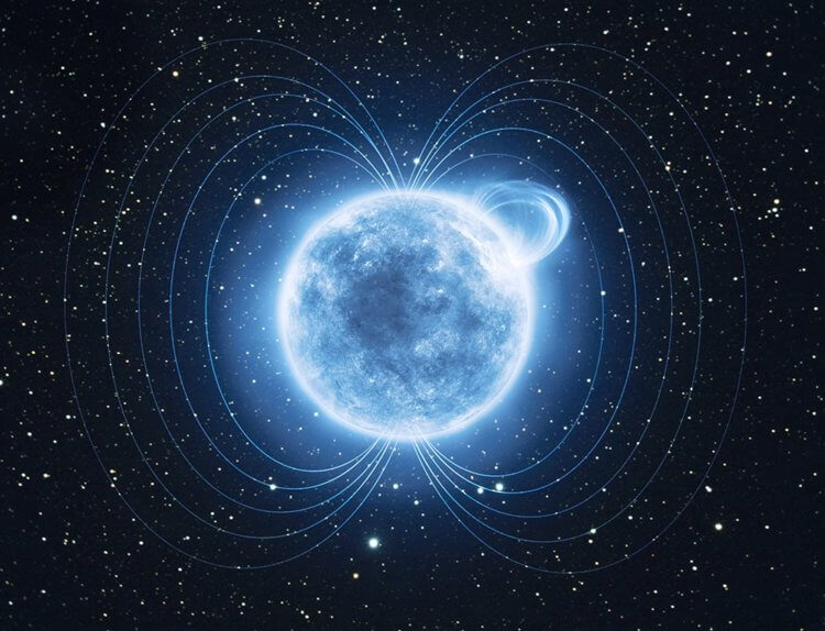 Учеными получен радиосигнал из далекой галактики. Источником обнаруженного сигнала может быть магнетар. Фото.