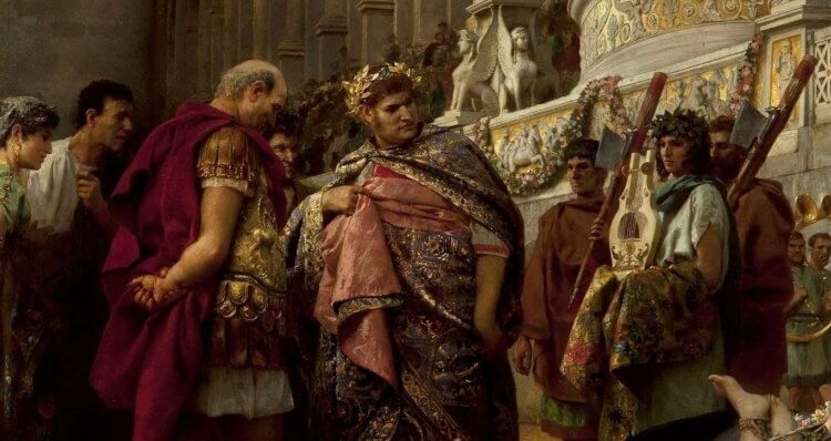 Во дворце римского императора Нерона найдена секретная комната. Император Нерон в представлении художника. Фото.