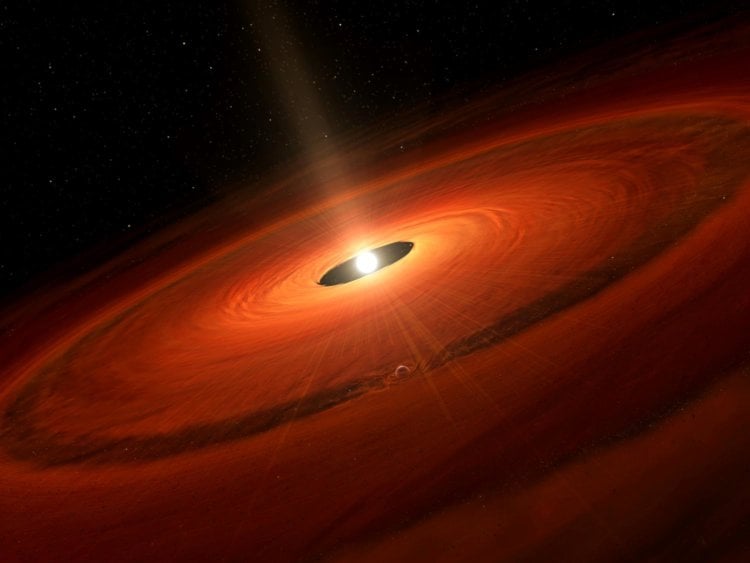 Что такое Великое Разделение? Протопланетный диск образуется вокруг молодых звезд. Фото.
