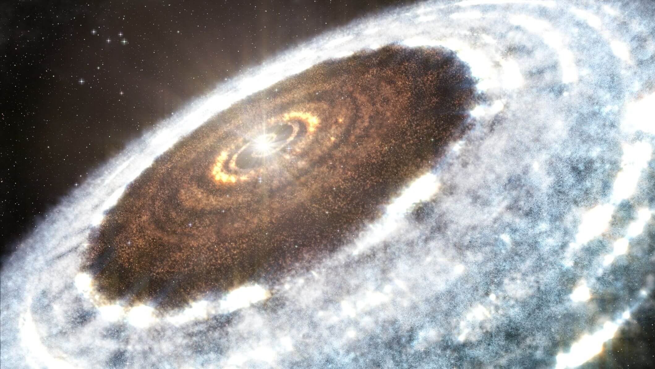 Рядом с Солнечной системой обнаружена суперземля. Снежная линия, формирующая суперземли. Фото.