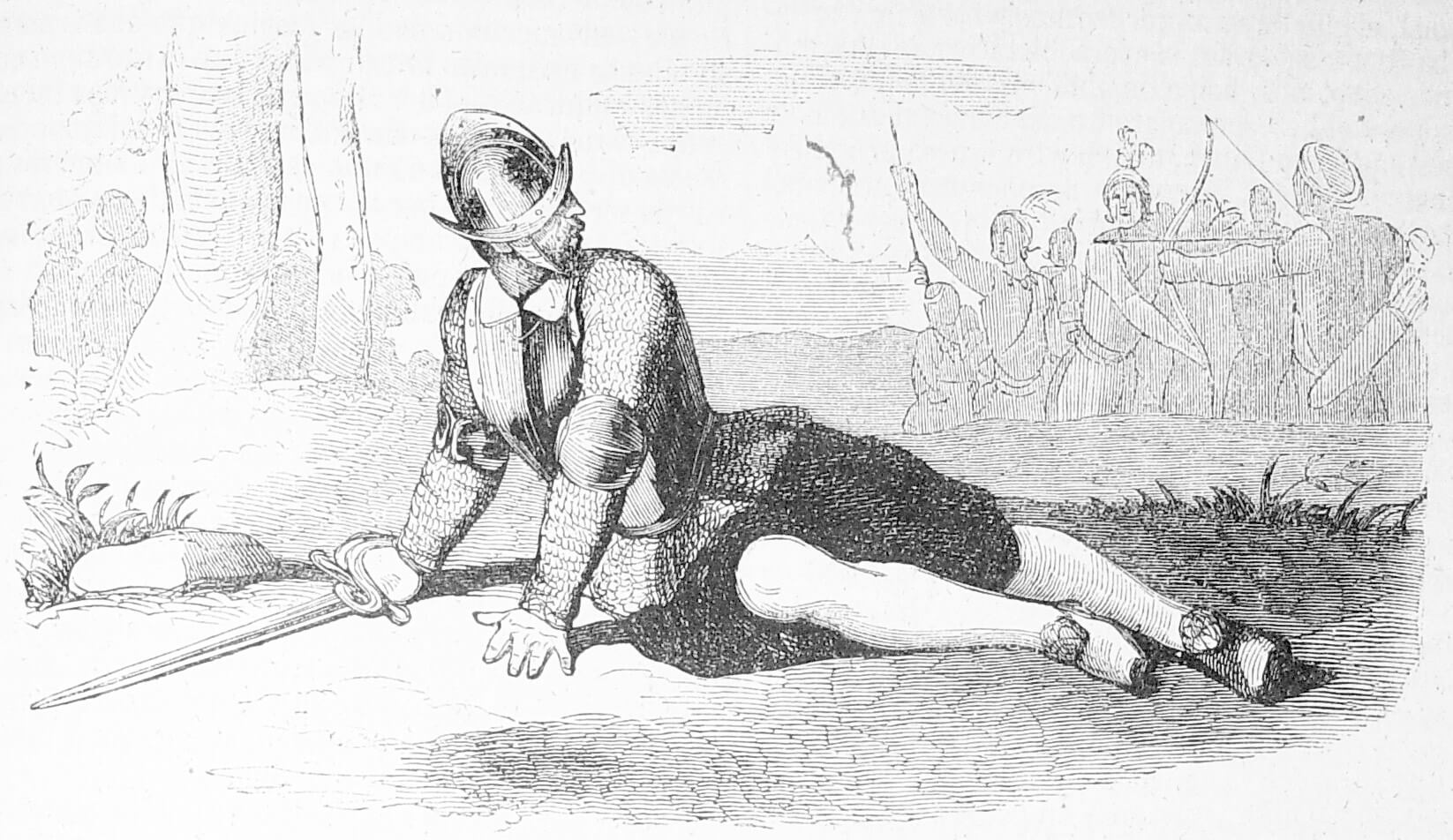 Испанский завоеватель Эрнандо Писарро в представлении художника. Фото.