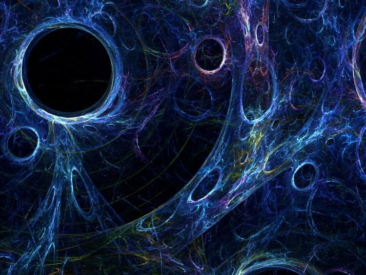 NASA обнаружило необычное скопление темной материи. Темная материя — гипотетическая форма материи, никак не взаимодействующая с электромагнитным излучением. Фото.