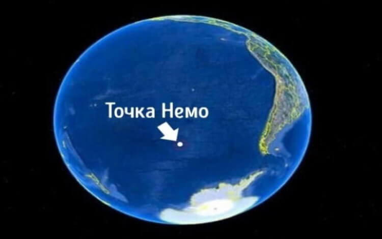 Что скрывается в точке Немо? Точка Немо — самая удаленная от суши океаническая местность. Фото.
