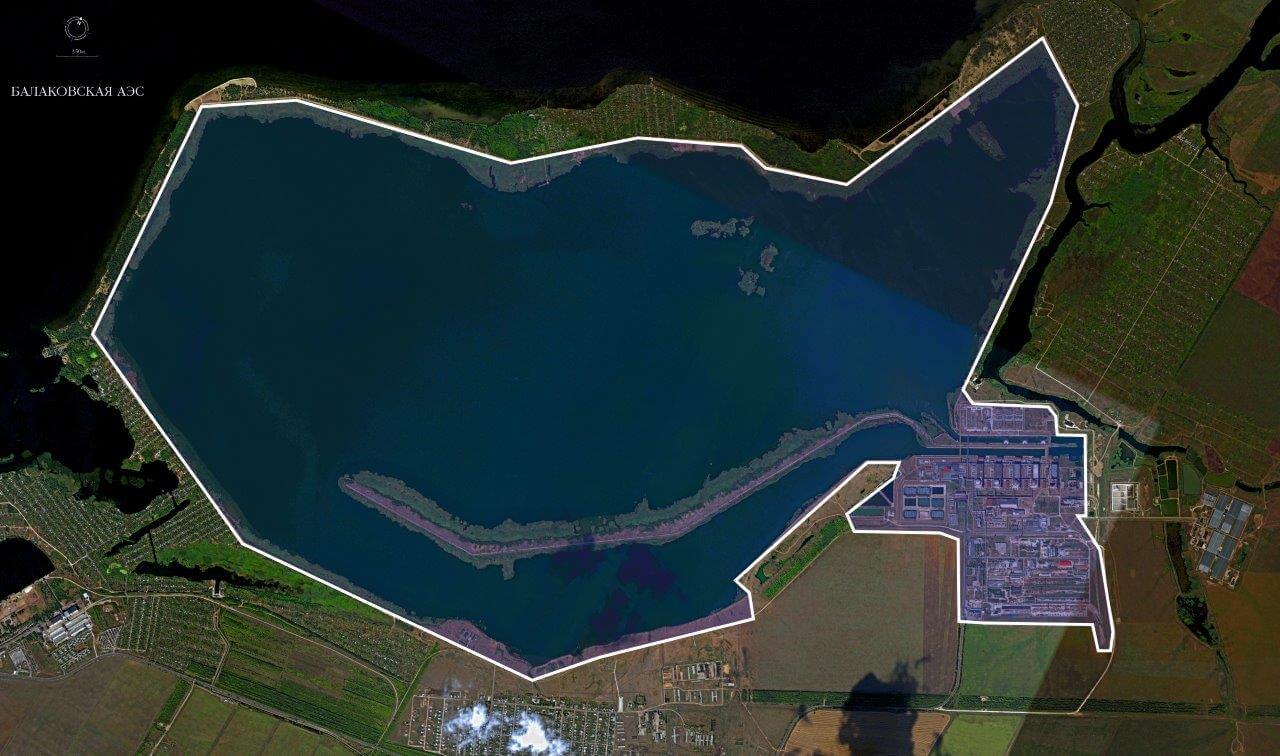 Так выглядит зона безопасности вокруг Балаковской АЭС. Фото.