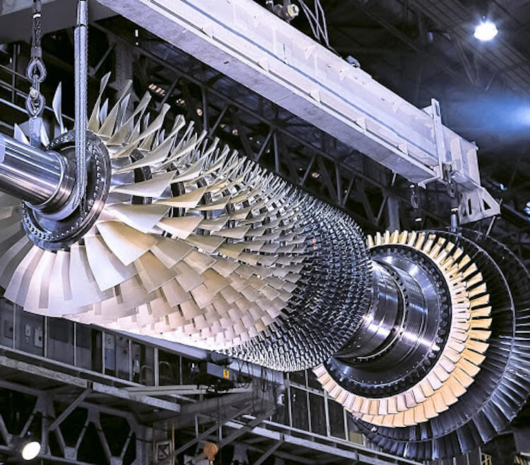 Так выглядит турбина АЭС производства Mitsubishi. Фото.
