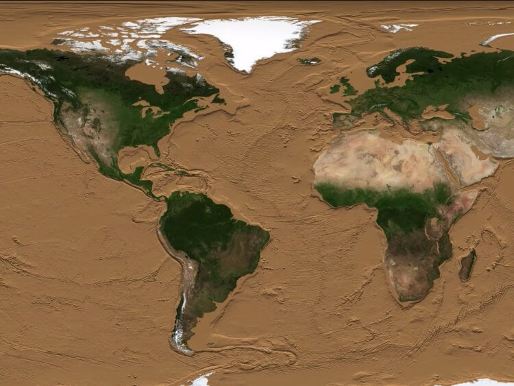 #видео | Как будет выглядеть Земля, если все океаны высохнут? Земля без воды выглядит именно так. Фото.