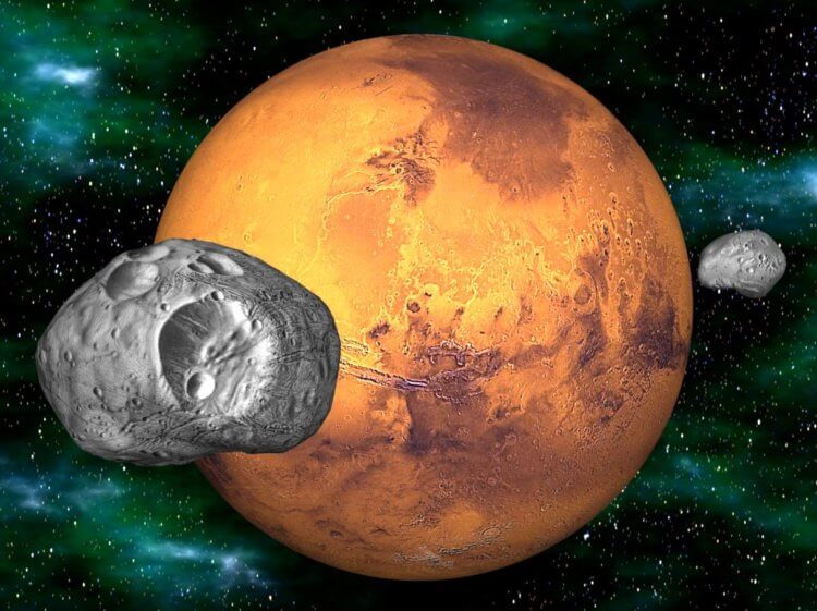 Япония отправит космический аппарат к спутнику Марса. Фобос и Деймос — два астероидных спутника красной планеты. Фото.