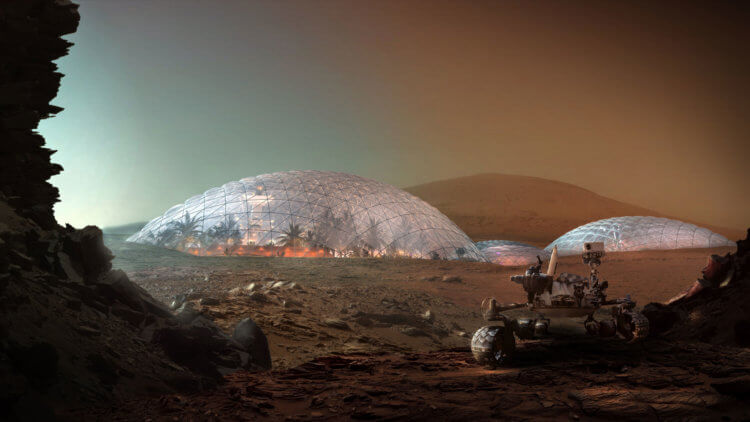 Как дозвониться до Марса? Будущая марсианская колония будет нуждаться в надежном источнике связи с Землей. Фото.