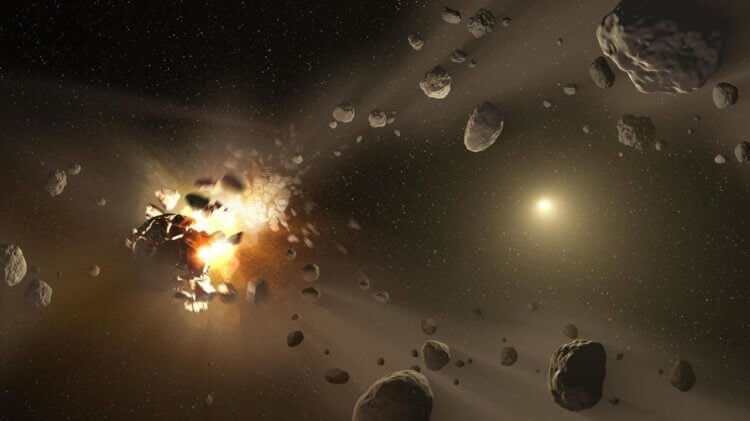 Искусственный интеллект открыл 11 потенциально опасных для Земли астероидов. Несмотря на то, что вероятность падения астероида на Землю очень мала, разработка плана по предотвращению подобной катастрофы лишней явно не будет. Фото.