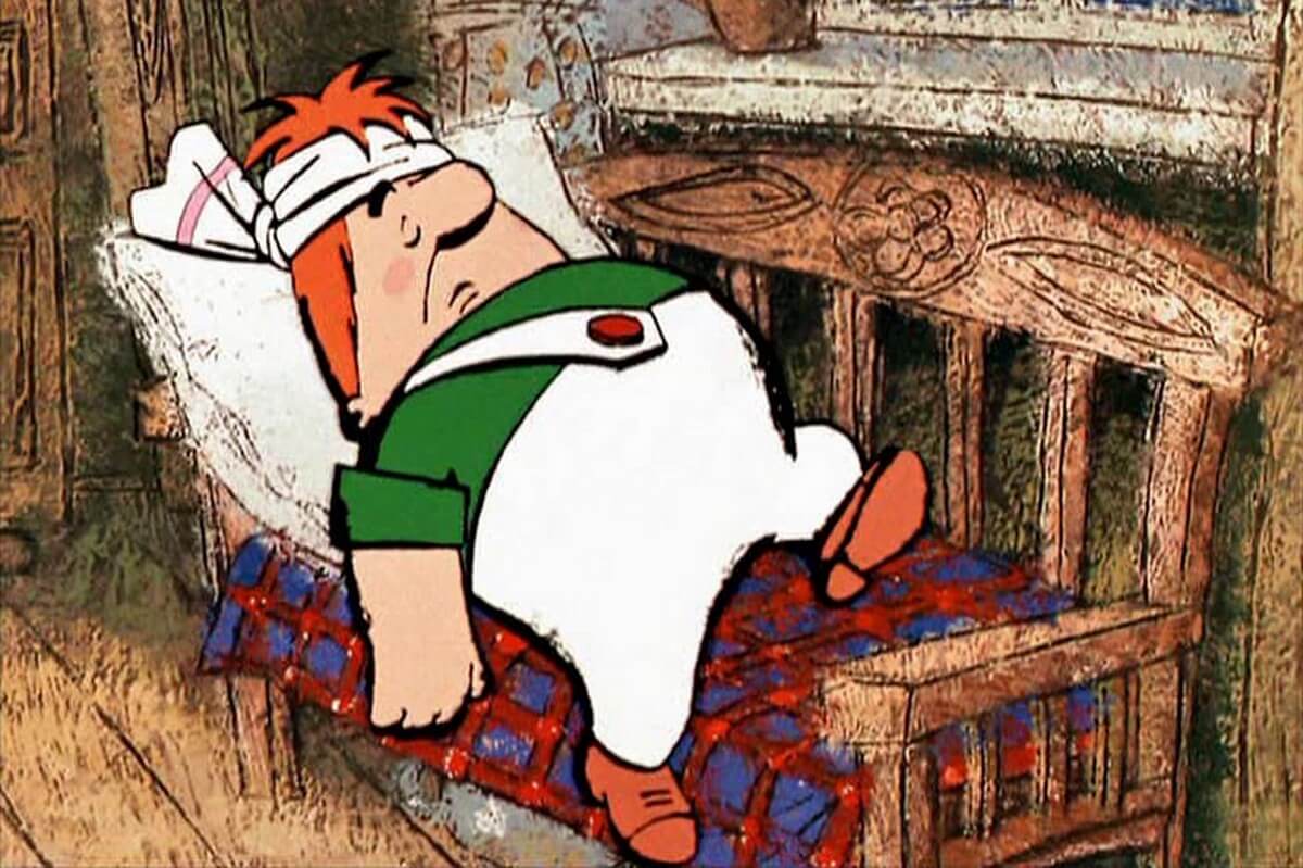 Какие люди переоценивают тяжесть своих болезней? Кадр из советского мультфильма «Карлсон». Фото.