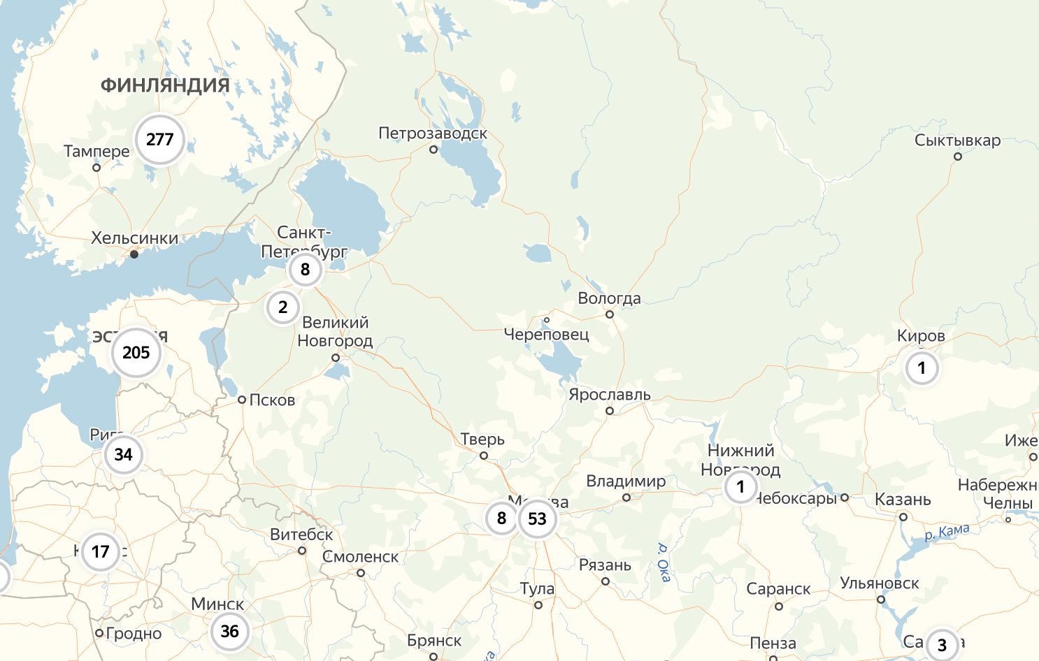 Никого не смущает, что в Финляндии с меньшим количеством населения больше зараженных, чем в РФ? Фото.