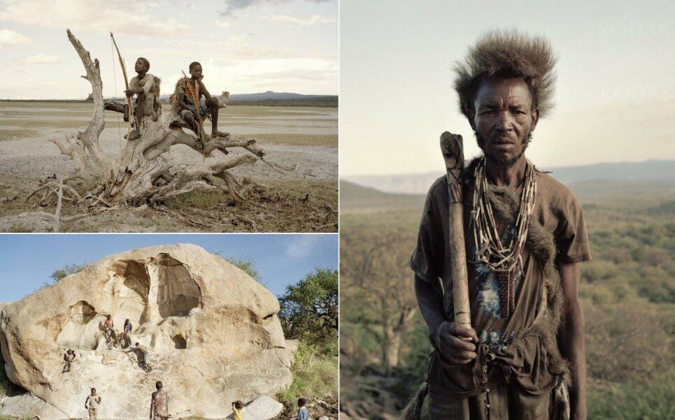 Народ хадза в основном занимается охотой и собирательством. Фото.