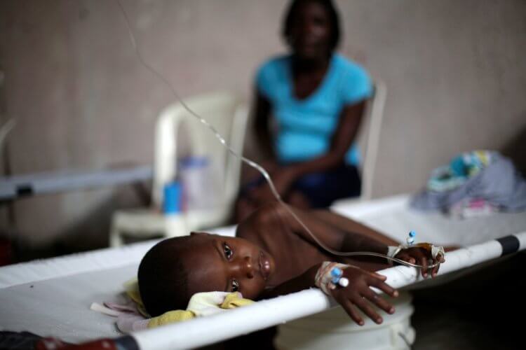 Холера. Жертвами холеры часто становятся дети. Фото.