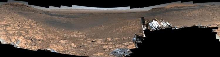 Получены новые фотографии Марса. 1,8-миллиардная пиксельная панорама Марса, самая подробная из когда-либо сделанных марсоходом Curiosity НАСА, демонстрирует ближайшую областьприземления марсохода. Фото.