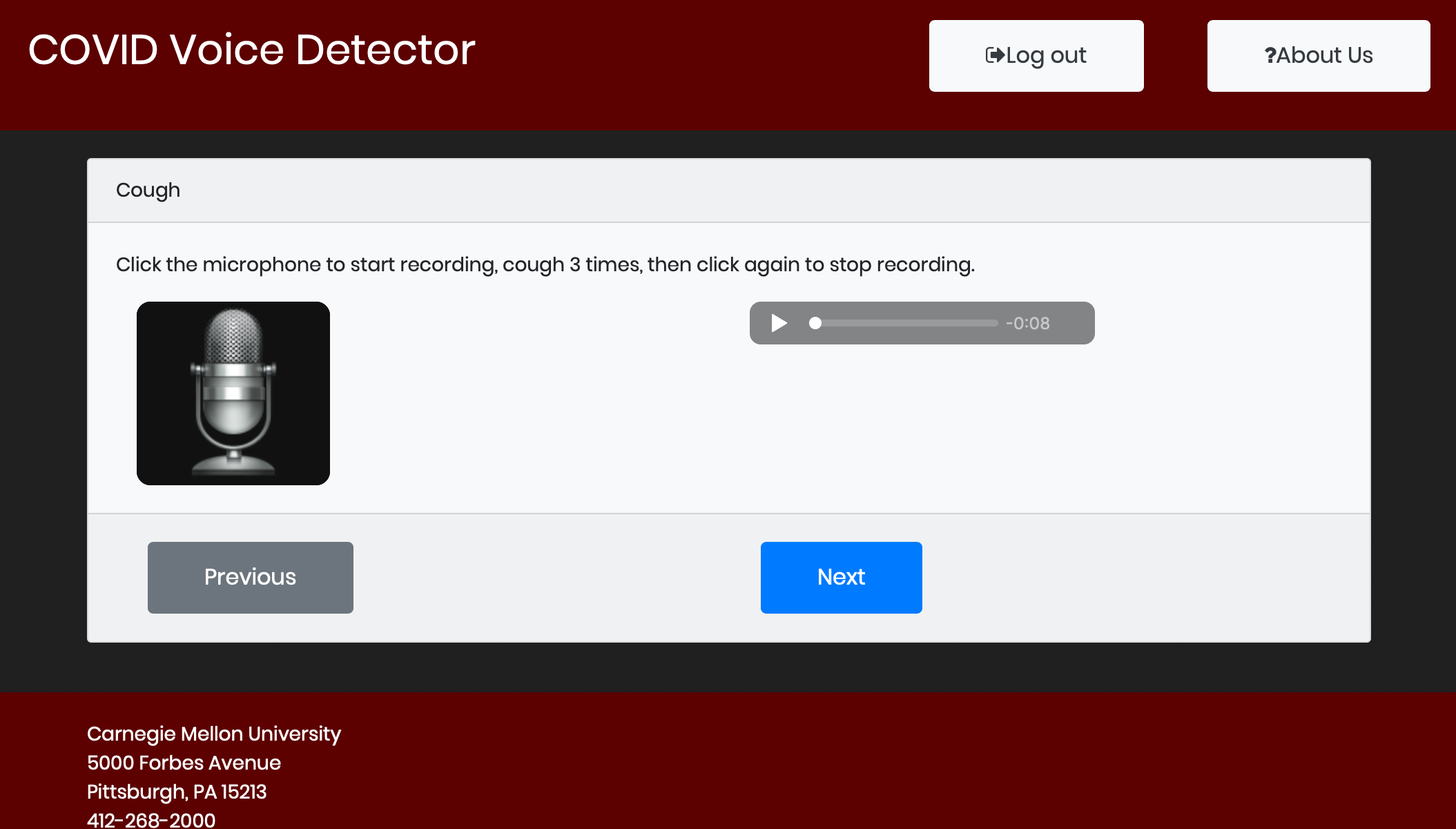 Нажмите на микрофон, кашляните 3 раза, снова нажмите на микрофон, затем Next. Фото.