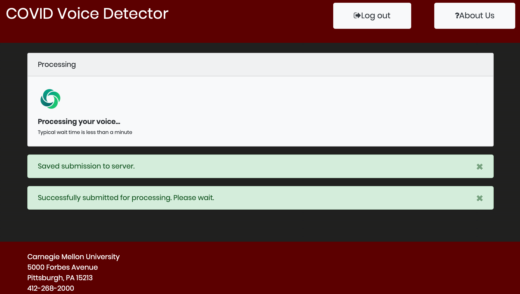 На этом этапе ИИ сравнивает ваши результаты с результатами больных коронавирусом. Фото.