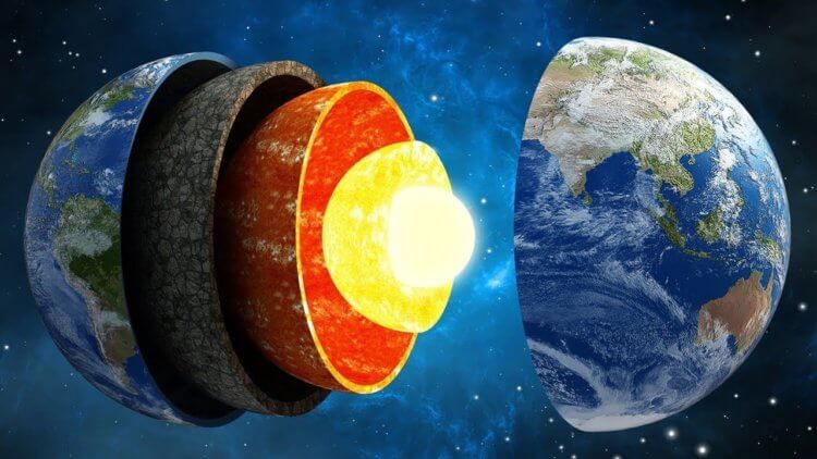 Что находится внутри Земли? Земля – каменистая планета состоящая из нескольких слоев. Фото.