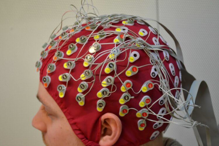 Что нужно сделать, чтобы прочитать мысли человека? Так выглядит ЭЭГ. В ECoG электроды подключаются непосредственно к мозгу, но мы вам это показывать не будем. Фото.