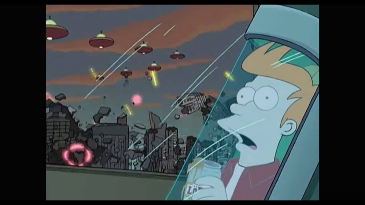 Доставщик пиццы по имени Фрай очнулся спустя тысячу лет. А если вы не смотрели Футураму, настоятельно рекомендую. Фото.