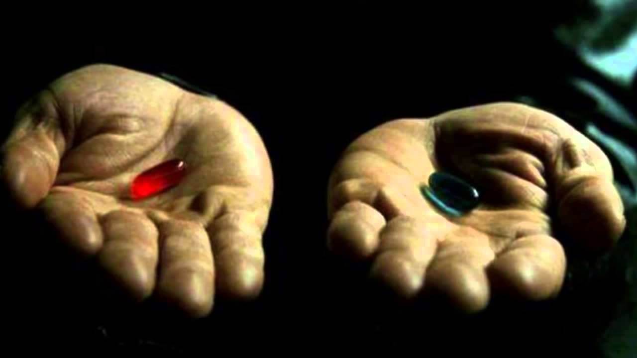 Красная таблетка и убедительность «Матрицы». Фрагмент из фильма «Матрица». Фото.