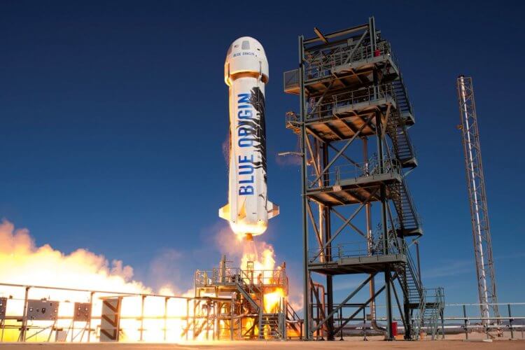 Космический туризм. Ракета New Shepard предназначена для космического туризма — проведения развлекательных полетов для богатых людей. Фото.