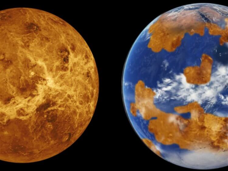 Адская планета. Возможно, в прошлом Венера была похожа на Землю. Фото.