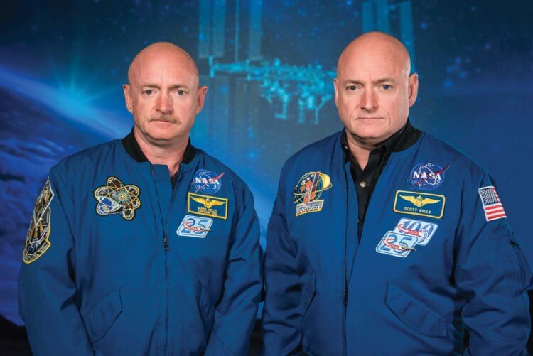 Почему близнецов так мало? Астронавты Скотт и Марк Келли – единственные близнецы, которые побывали в космосе. Фото.