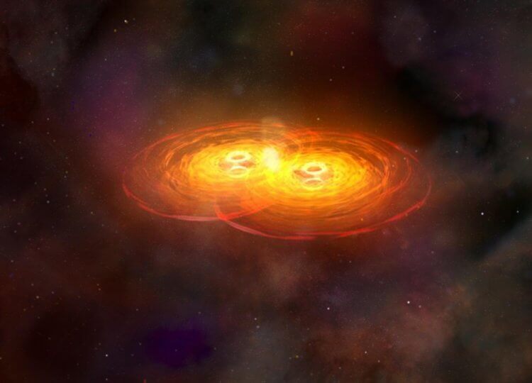 Ученые убивают звезды в компьютерной симуляции. Но зачем? Вращающиеся черные дыры в представлении художника выглядят так. Фото.