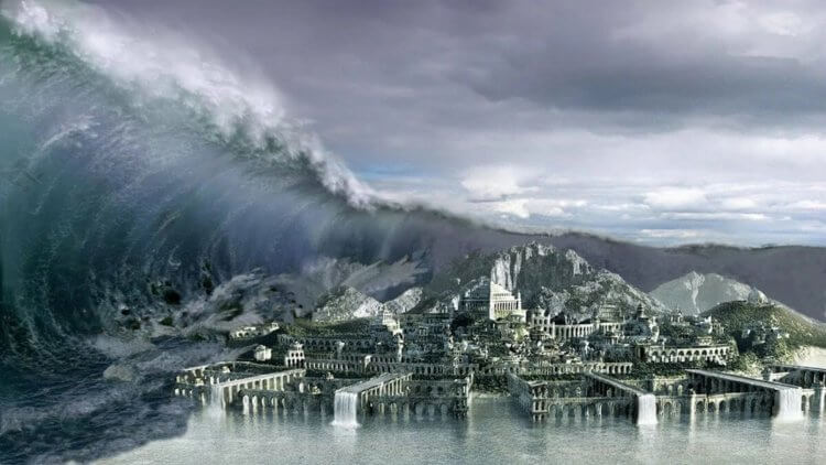 Происхождение Атлантиды. Гнев Посейдона, согласно легенде, погубил мощнейшую цивилизацию. Фото.