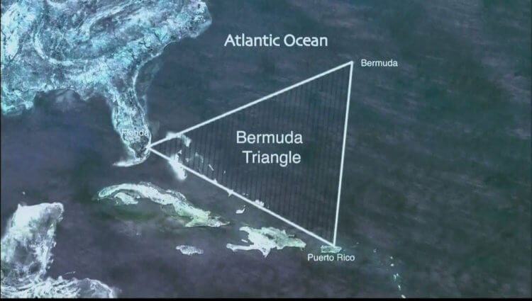 Аномальная зона Бермудского треугольника. Бермудский треугольник — фото из космоса. Фото.