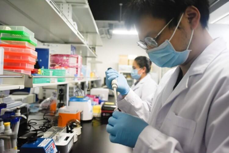 Доказана безопасность китайской вакцины против коронавируса. Исследователи из Пекинского университета проводят испытание с вакциной против COVID-19. Фото.