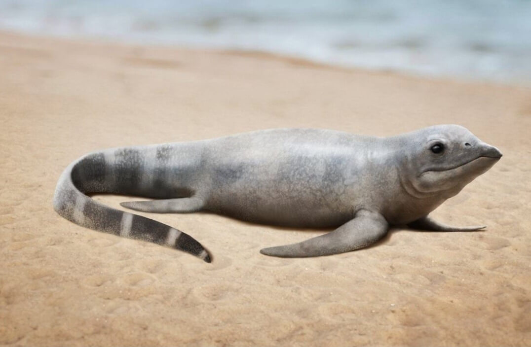 Ихтиозавр давил раковины моллюсков круглыми зубами. Древняя милота. Фото.