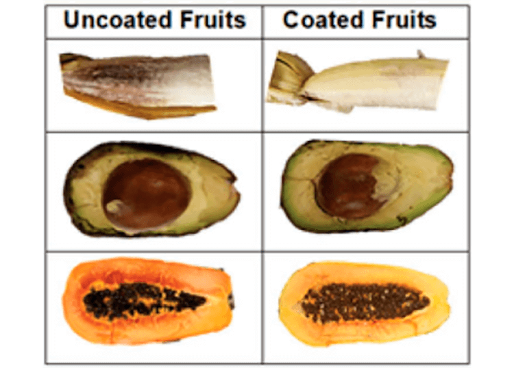Внутри покрытые фрукты тоже сохранились лучше. Фото.
