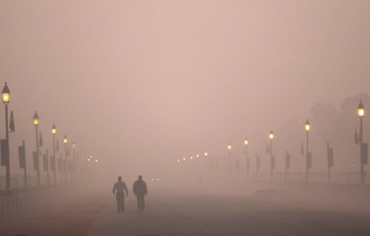 Пандемия и загрязнение воздуха. Так выглядят улицы Нью Дейли в самый обычный день. Фото.