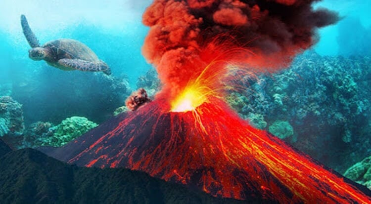 Upsweep — непонятный звук. Вулканы тоже могут издавать звуки под водой. Фото.