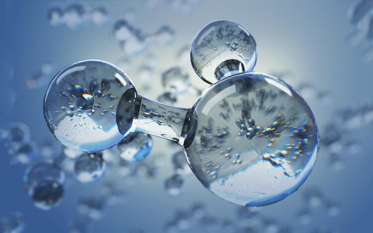 Из чего состоит все вокруг или что такое молекула? Молекула воды содержит 1 атом кислорода и 2 атома водорода. Фото.