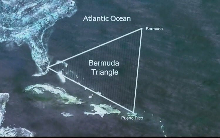 Тайна Бермудского треугольника. Бермудский треугольник находится тут. Фото.