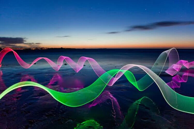 Как частицы образуют волны. Свет тоже состоит из волн. Фото.