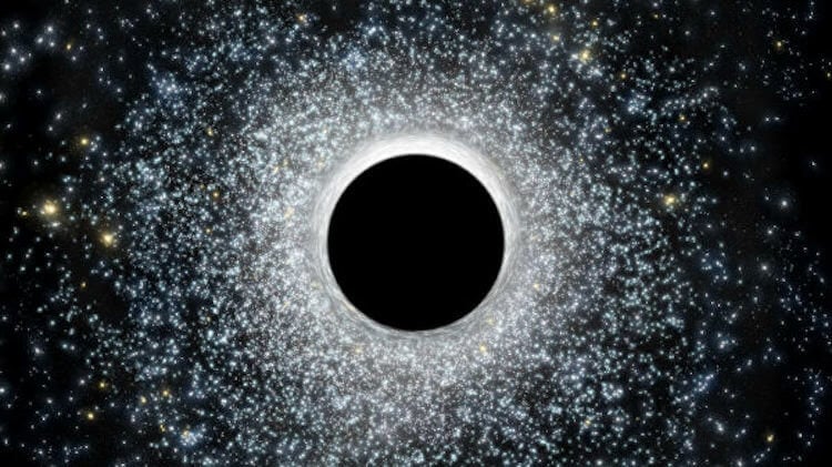 Что будет с телом около черной дыры. Черная дыра совсем не обязательно должна разрывать тело на части. Фото.