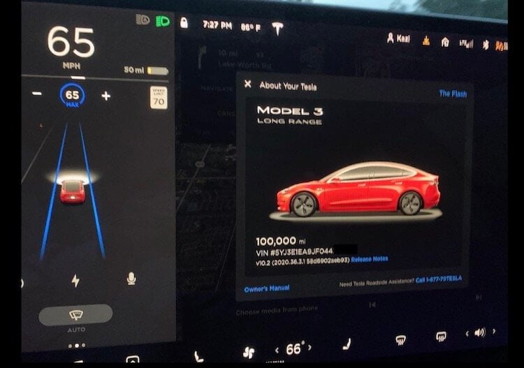 Сколько может проехать Tesla. «Приборка» Tesla Model 3 с проблегом 100 000 миль. Фото.