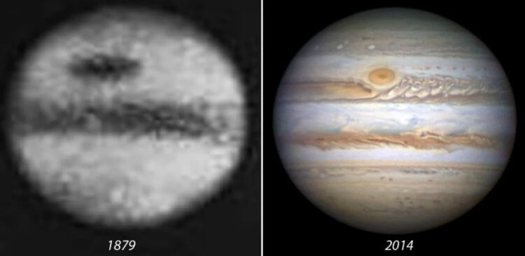 Особенности Юпитера. Как видели Юпитер в 1879 и 2014 году. Фото.