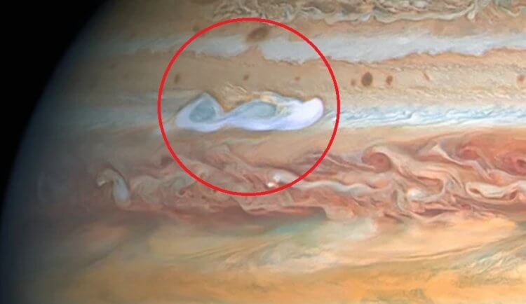 Новый шторм на Юпитере. Новый шторм на Юпитере. Фото.