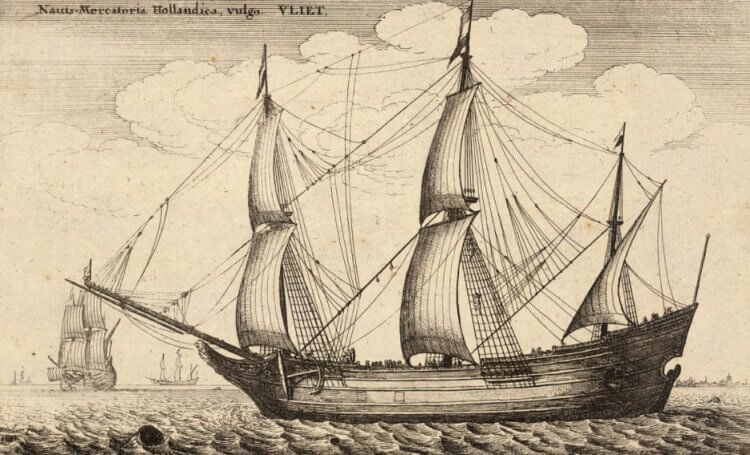 Затонувший корабль в Балтийском море. Так сотни лет назад выглядели голландские корабли флейты. Фото.