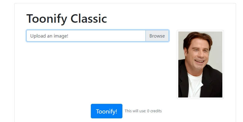 Как сделать себя из мультика Disney. Загрузка фотографии в Toonify. Фото.