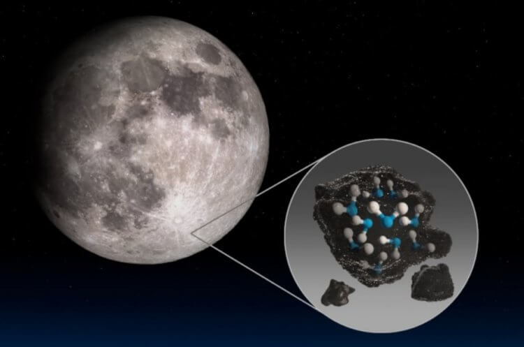 Сколько воды на Луне? Вода на Луне есть, но ученые пока находят только малое количество. Фото.
