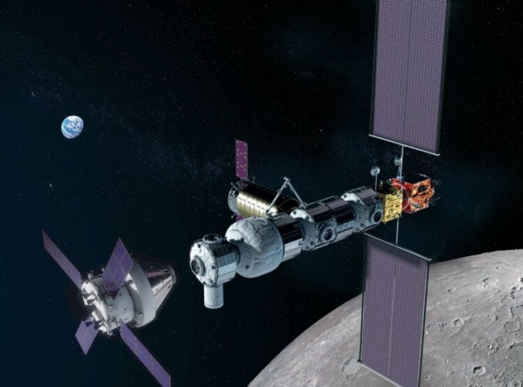 Освоение космоса в будущем. Примерный внешний вид станции Gateway. Фото.