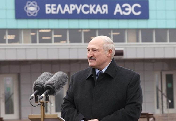 Где в Белорусии атомная станция. Естественно, в открытии станции принимал участие президент республики. Фото.
